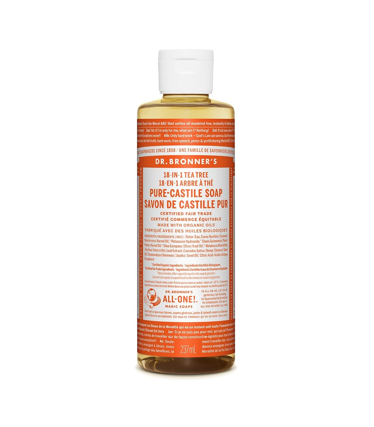 Dr. Bronner's Tea Tree Pure-Castile Soap 237 ml | Unbeatable Prices, Daily Deals | VITASHOP