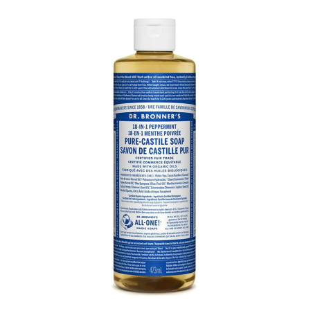 Dr. Bronner's Peppermint Pure-Castile Soap 473 ml | Unbeatable Prices, Daily Deals | VITASHOP