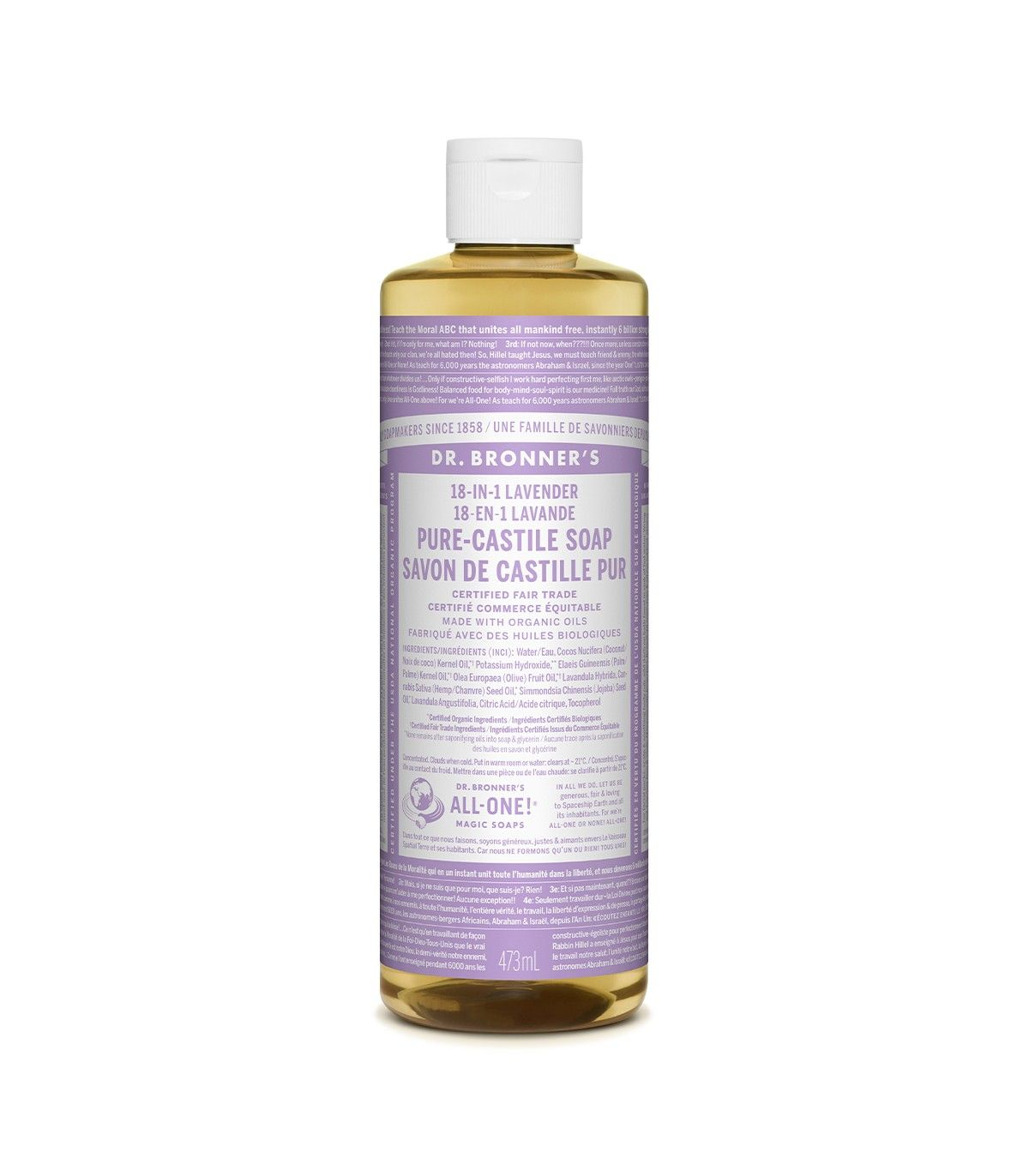 Lavender Pure-Castile Soap 473 ml | Safest & Easiest Shopping Vitamins Online | VITASHOP