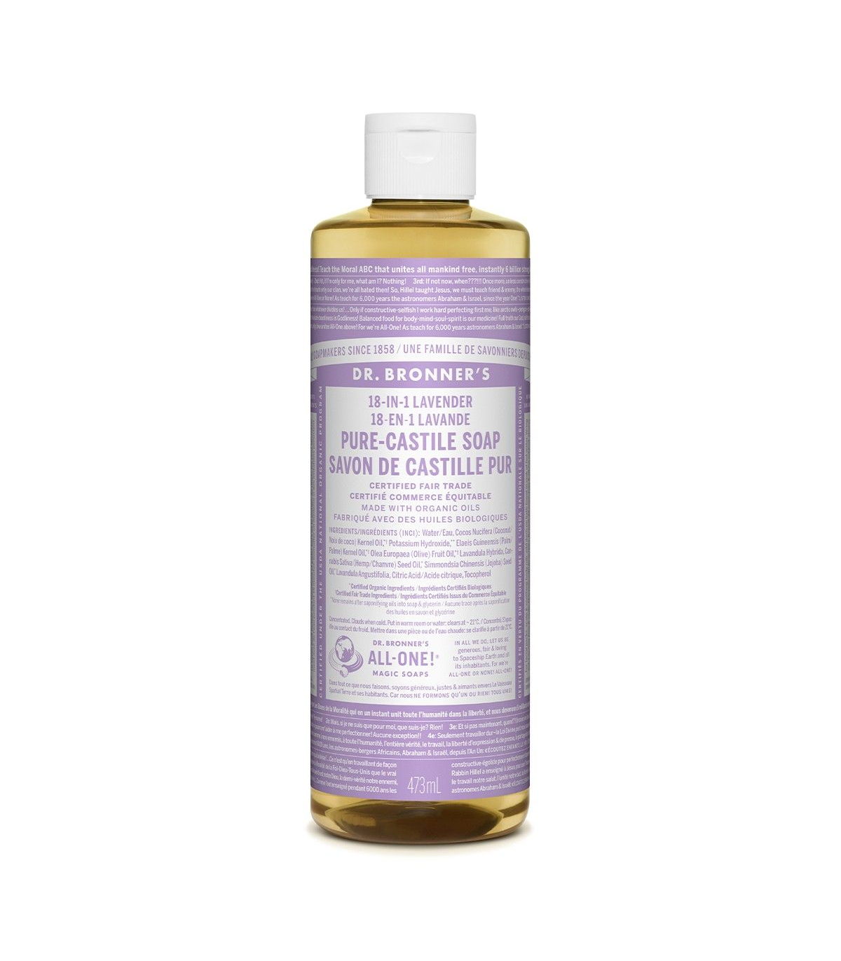 Lavender Pure-Castile Soap 473 ml | Safest & Easiest Shopping Vitamins Online | VITASHOP