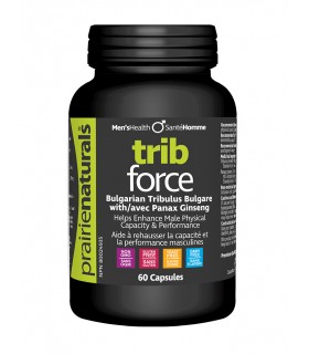 Prairie Naturals Trib-Force Bulgarian Tribulus Terrestris Panax Ginseng Extracts 60 Capsules | Unbeatable Prices, Daily Deals |