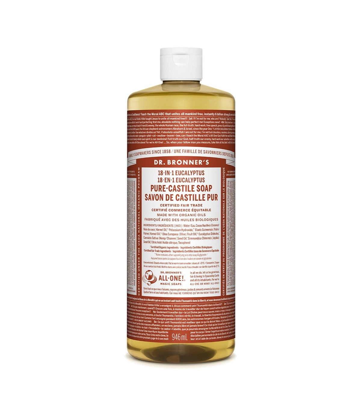 Dr. Bronner's Eucalyptus Pure-Castile Liquid Soap 946 ml | Unbeatable Prices, Daily Deals | VITASHOP