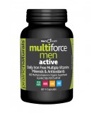 Prairie Naturals 프레리 내추럴스 활동적인 남성을 위한 Multi-Force IRON-FREE 종합 비타민 미네랄 60 식물성 캡슐 | 매일 업데이트되는 특가 상품 | VITASHOP