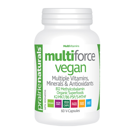 Prairie Naturals Multi-Force Vegan Multiple Vitamins, Minerals, Greenfoods 60 Vegi Capsules | Unbeatable Prices, Daily Deals | V