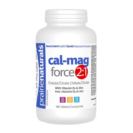 Prairie Naturals Cal-Mag-Force 2:1 180 Tablets | Unbeatable Prices, Daily Deals | VITASHOP
