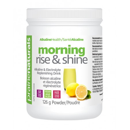 Morning Rise Shine pH Balancing Lemon, Aloe, Mineral Drink Mix 126 g | Safest & Easiest Shopping Vitamins Online | VITASHOP
