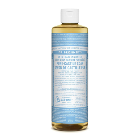 Dr. Bronner's Baby-Unscented Pure-Castile Soap 473 ml | Unbeatable Prices, Daily Deals | VITASHOP