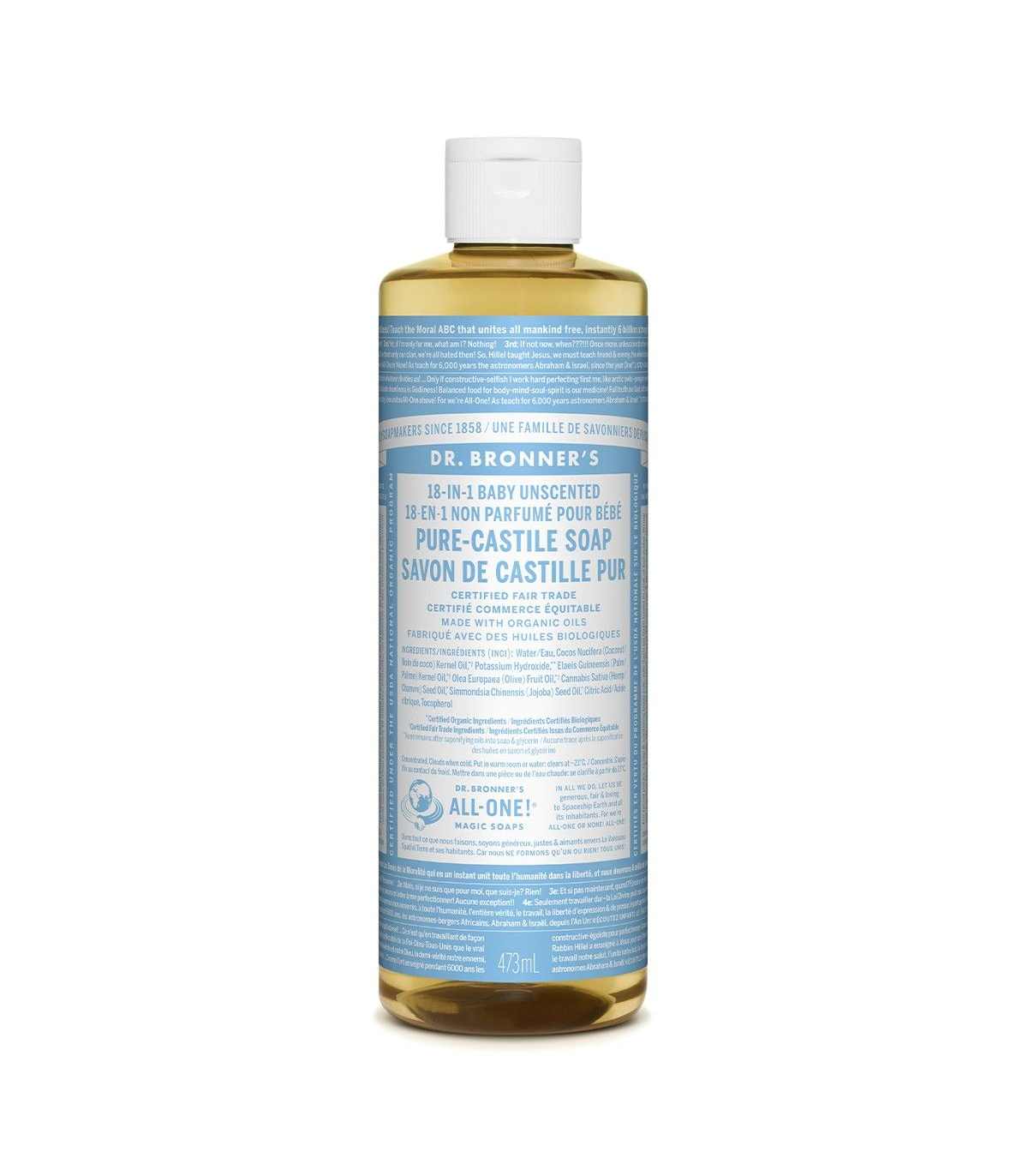 Dr. Bronner's Baby-Unscented Pure-Castile Soap 473 ml | Unbeatable Prices, Daily Deals | VITASHOP