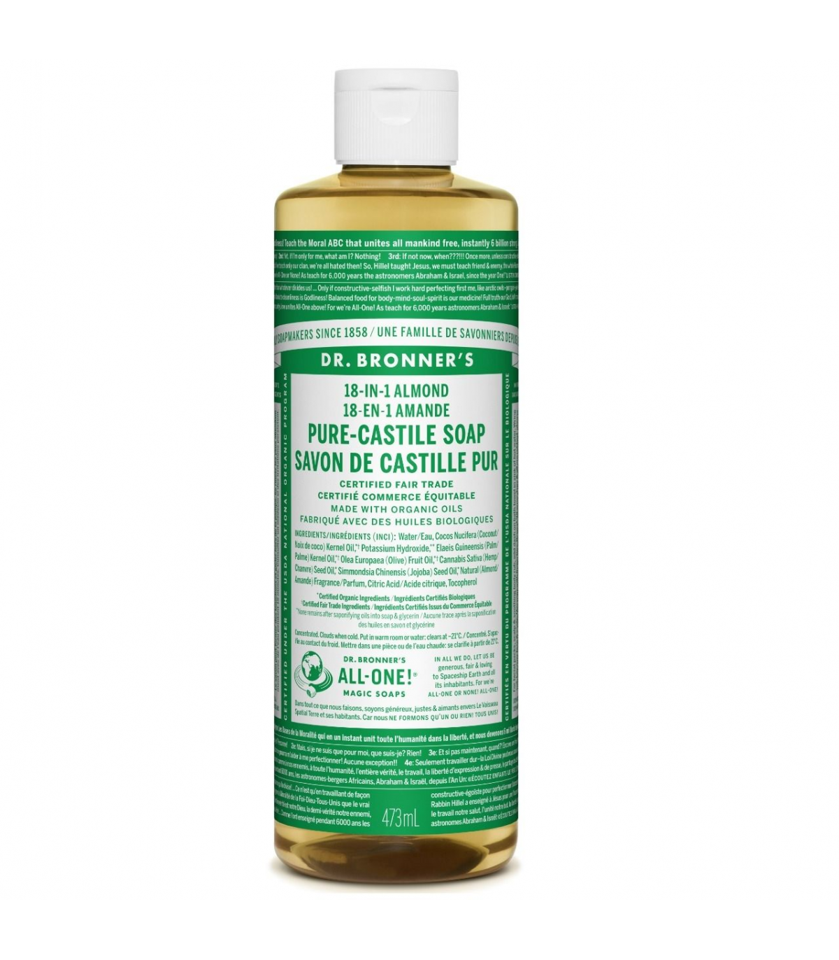 Dr. Bronner's Almond Pure-Castile Soap 473 ml | Unbeatable Prices, Daily Deals | VITASHOP