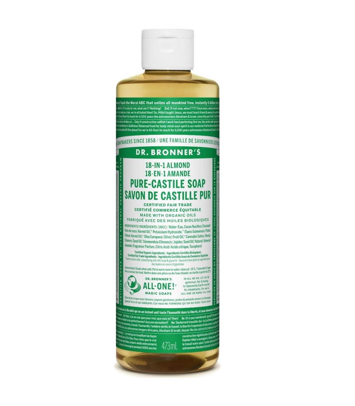 Dr. Bronner's Almond Pure-Castile Soap 473 ml | Unbeatable Prices, Daily Deals | VITASHOP