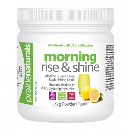 Prairie Naturals Morning Rise Shine pH Balancing Lemon, Aloe, Mineral Drink Mix 252 g | 每天不同折扣, 全网最低价格 | 种类齐全的保健品店铺 VITASHOP, 只有