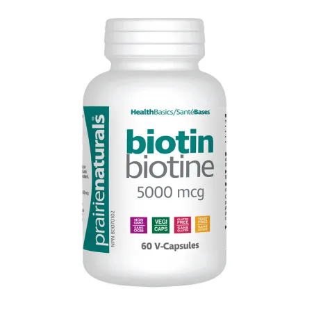 Prairie Naturals Biotin 5,000 mcg 60 Vegi Capsules | 每天不同折扣, 全网最低价格 | 种类齐全的保健品店铺 VITASHOP, 只有你想不到, 没有你买不到 !