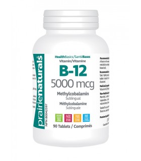 Prairie Naturals Sublingual B12 Methylcobalamin 5,000 mcg 90 Tablets | Unbeatable Prices, Daily Deals | VITASHOP