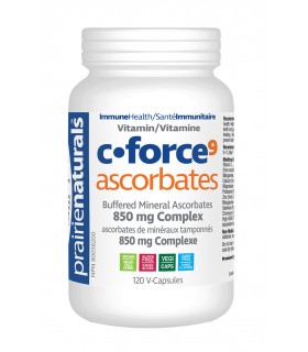 Prairie Naturals Vitamin C-Force Mineral Ascorbate Vitamin C with Antioxidant-Rich Fruit Blend 120 Vegi Capsules | Unbeatable Pr