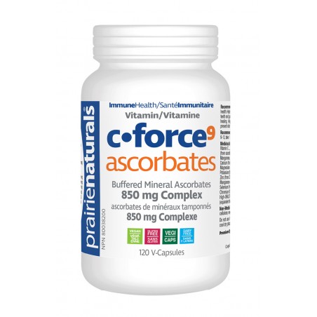 Prairie Naturals Vitamin C-Force Mineral Ascorbate Vitamin C with Antioxidant-Rich Fruit Blend 120 Vegi Capsules | 每天不同折扣, 全网最低价
