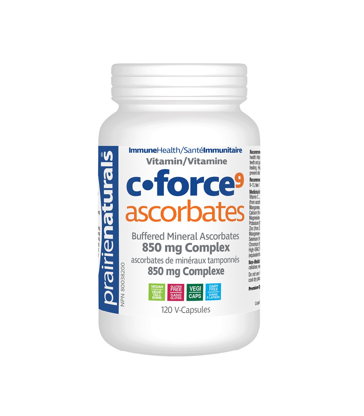 Prairie Naturals Vitamin C-Force Mineral Ascorbate Vitamin C with Antioxidant-Rich Fruit Blend 120 Vegi Capsules | 每天不同折扣, 全网最低价