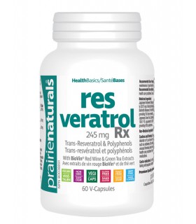 Prairie Naturals Resveratrol RX 265 mg of Transresveratrol Polyphenols 60 Vegi Capsules | Unbeatable Prices, Daily Deals | VITAS
