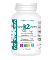 Prairie Naturals 프레리 내추럴스 비타민 K2 MK-7 100 mcg 60 식물성 캡슐 | 매일 업데이트되는 특가 상품 | VITASHOP