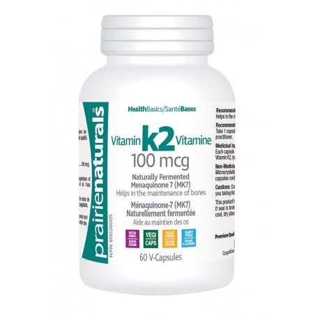 Vitamin K2 MK-7 100 mcg 60 Vegi Capsules | Safest & Easiest Shopping Vitamins Online | VITASHOP