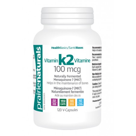 Prairie Naturals Vitamin K2 MK-7 100 mcg 120 Vegi Capsules | 每天不同折扣, 全网最低价格 | 种类齐全的保健品店铺 VITASHOP, 只有你想不到, 没有你买不到 !