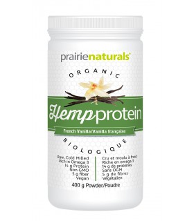 Prairie Naturals Organic Raw Canadian Hemp Protein, French Vanilla 400 g | Unbeatable Prices, Daily Deals | VITASHOP