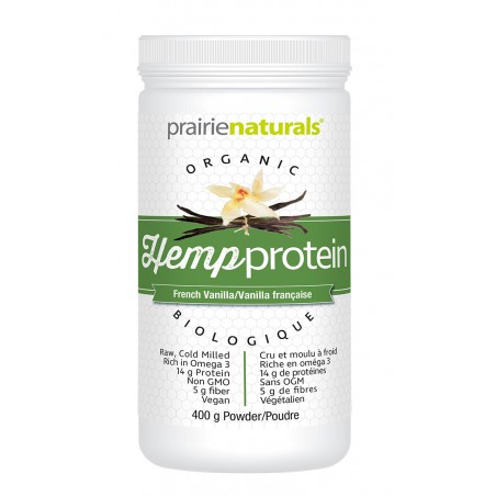 Organic Raw Canadian Hemp Protein, French Vanilla 400 g | Safest & Easiest Shopping Vitamins Online | VITASHOP