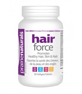 Prairie Naturals 프레리 내추럴스 Hair-Force 복합 비타민, 미네랄, 건강한 모발용 보조 인자 90 소프트젤 | 매일 업데이트되는 특가 상품 | VITASHOP