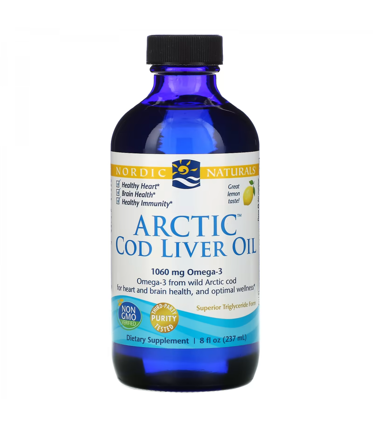 Nordic Naturals Cod Liver Oil, Lemon 237 ml | 每天不同折扣, 全网最低价格 | 种类齐全的保健品店铺 VITASHOP, 只有你想不到, 没有你买不到 !