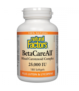Natural Factors BetaCareAll 25,000 IU, 180 Softgels | Unbeatable Prices, Daily Deals | VITASHOP