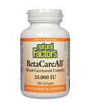 BetaCareAll 25,000 IU, 180 Softgels | Safest & Easiest Shopping Vitamins Online | VITASHOP