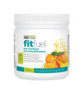 Prairie Naturals Fit Fuel Alkalinized Pre-Workout Citrus Mango 213 g | Unbeatable Prices, Daily Deals | VITASHOP