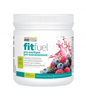 Prairie Naturals 프레리 내추럴스 Fit Fuel 알칼리화 프리워크아웃 와일드 베리 버스트 210g | 매일 업데이트되는 특가 상품 | VITASHOP