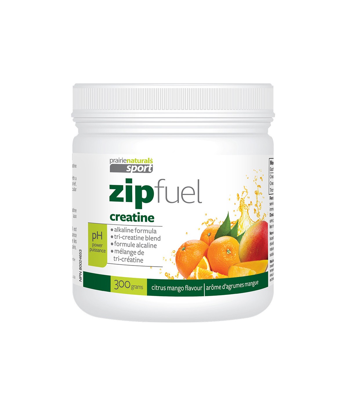 Zip Fuel Creatine Energy Drink pH Balanced Citrus Mango 300 g | Safest & Easiest Shopping Vitamins Online | VITASHOP
