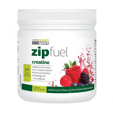 Zip Fuel Creatine Energy Drink pH Balanced Wild Berry Burst 300 g | Safest & Easiest Shopping Vitamins Online | VITASHOP