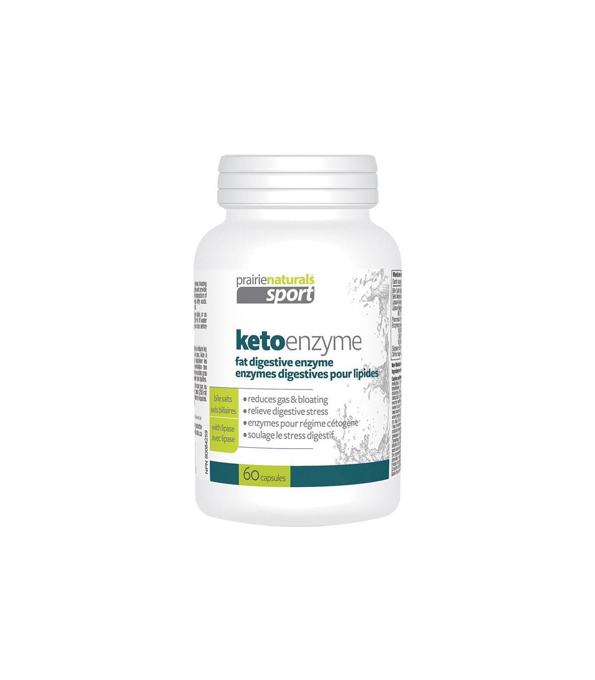 Prairie Naturals 프레리 내추럴스 KetoEnzyme Fat-Digesting Enzyme with Lipase Bile Salts 60 캡슐 | 매일 업데이트되는 특가 상품 | VITASHOP
