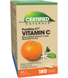 Certified Naturals PureWay-C 600 mg plus Quercetin & Zinc 180 Capsules | Unbeatable Prices, Daily Deals | VITASHOP