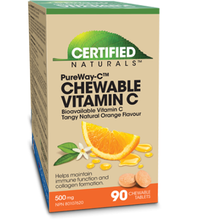 PureWay-C 500 mg Tangy Orange 90 Chewable Tablets | Safest & Easiest Shopping Vitamins Online | VITASHOP