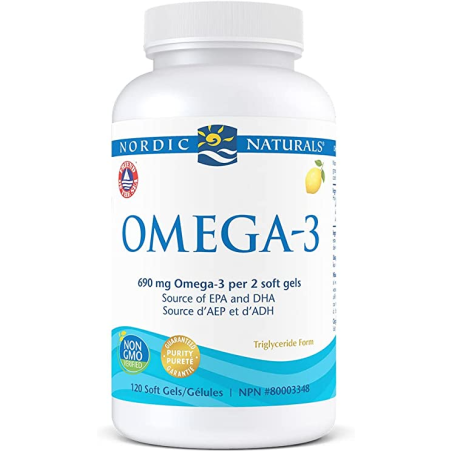 Nordic Naturals Omega 3, Lemon 120 Softgels | Unbeatable Prices, Daily Deals | VITASHOP
