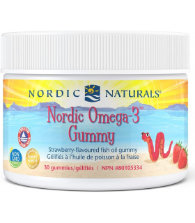 Nordic Naturals Omega 3, Strawberry (Worms) 30 Gummies | Unbeatable Prices, Daily Deals | VITASHOP