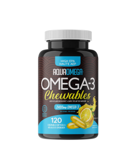 AQUAOMEGA High EPA Chewables Lemon 120 Softgels | Unbeatable Prices, Daily Deals | VITASHOP