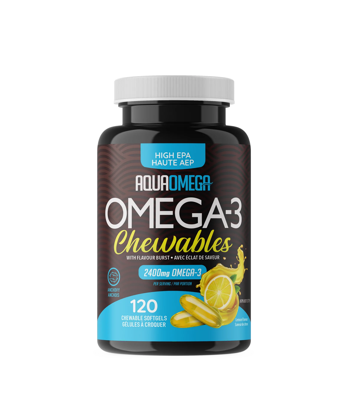 AQUAOMEGA 아쿠아오메가 높은 EPA 츄어블 레몬 120 소프트젤 | 매일 업데이트되는 특가 상품 | VITASHOP