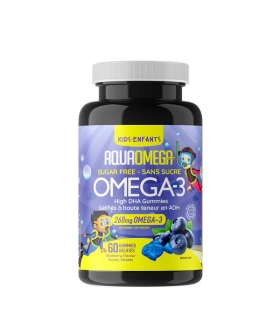 AQUAOMEGA High DHA Kids Blueberry 60 Gummies | Unbeatable Prices, Daily Deals | VITASHOP
