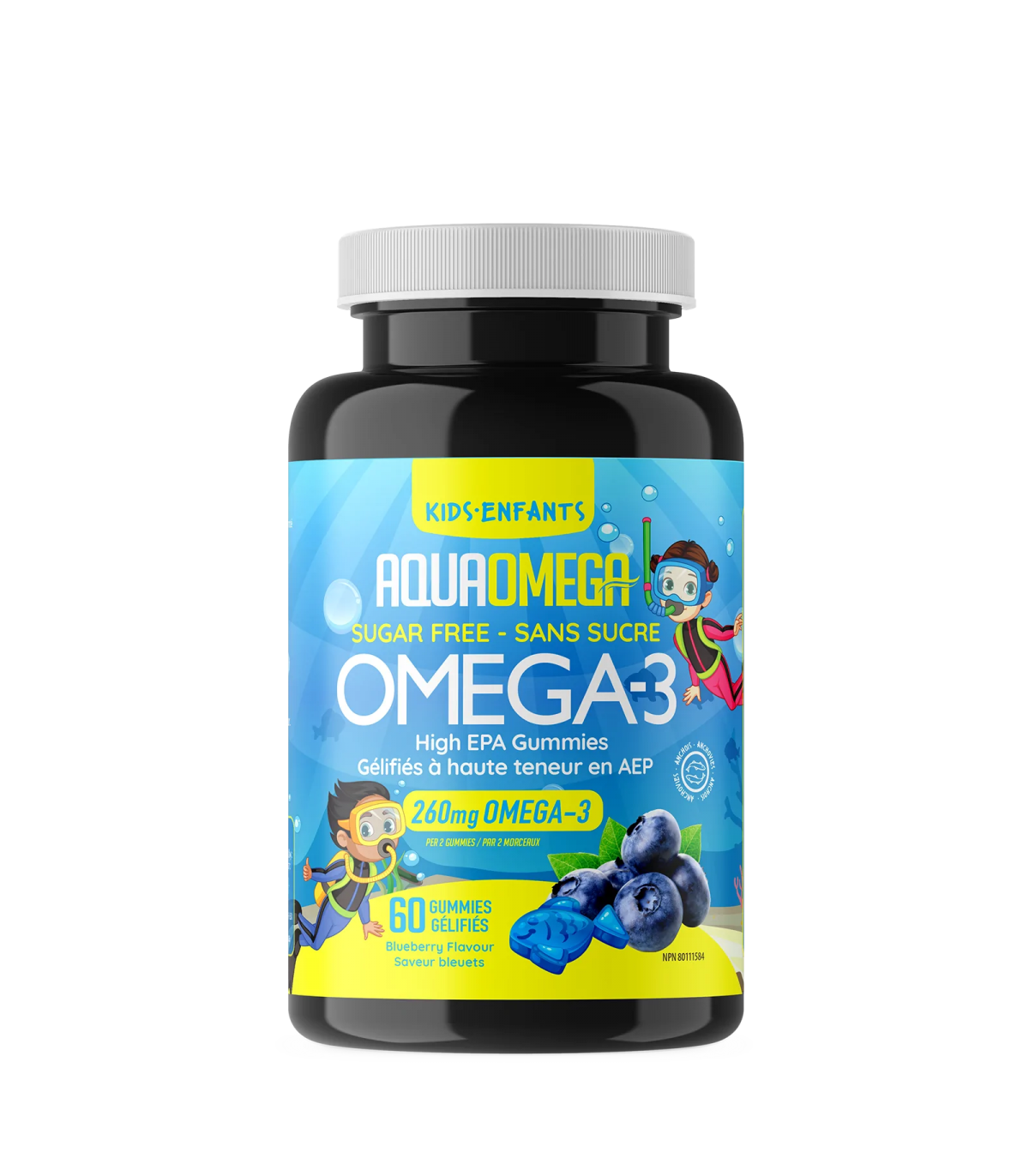 High EPA Kids Blueberry 60 Gummies | Safest & Easiest Shopping Vitamins Online | VITASHOP