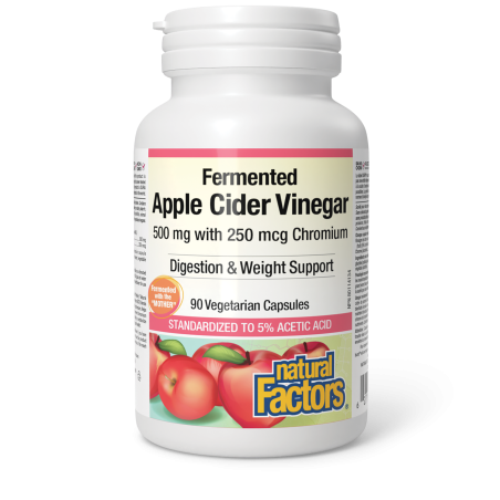 Fermented Apple Cider Vinegar with Chromium 500 mg/250 mcg 90 Vegetarian Capsules | Safest & Easiest Shopping Vitamins Online |
