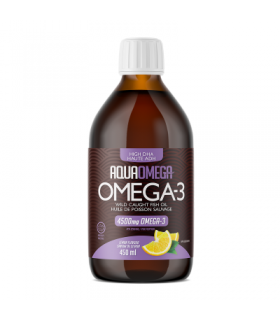 AQUAOMEGA AquaOmega 1:5 High DHA Lemon 450 ml | Unbeatable Prices, Daily Deals | VITASHOP