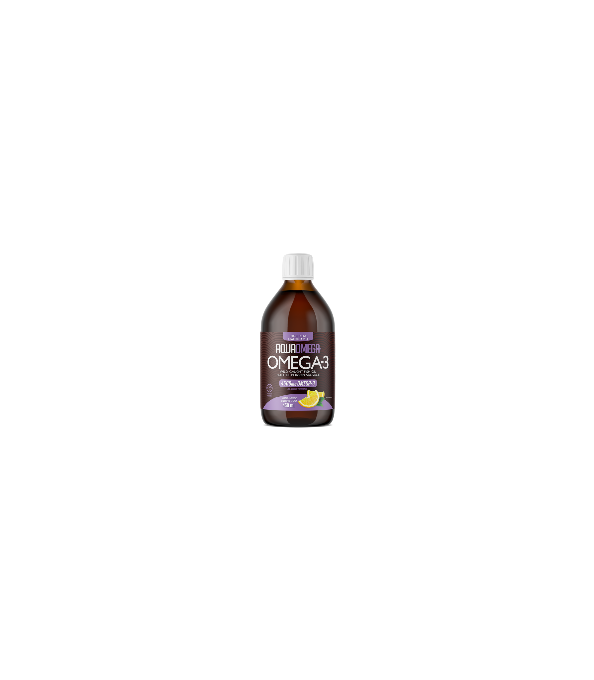 AquaOmega 1:5 High DHA Lemon 450 ml | Safest & Easiest Shopping Vitamins Online | VITASHOP