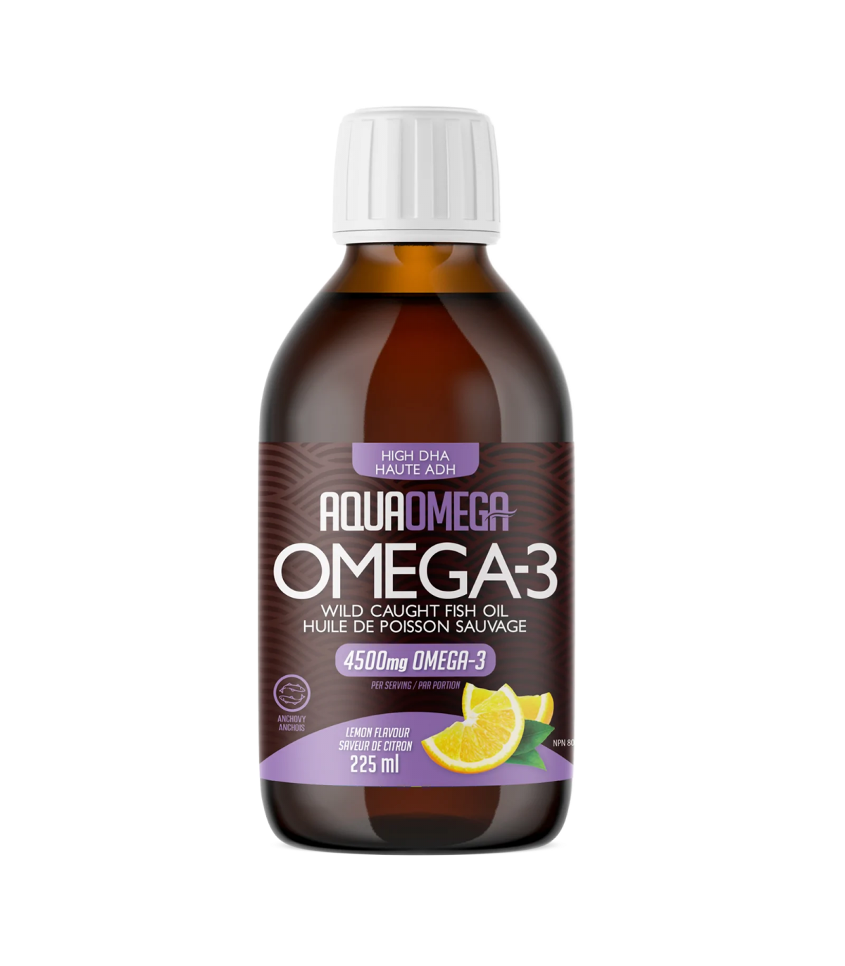 AquaOmega 1:5 High DHA Lemon 225 ml | Safest & Easiest Shopping Vitamins Online | VITASHOP
