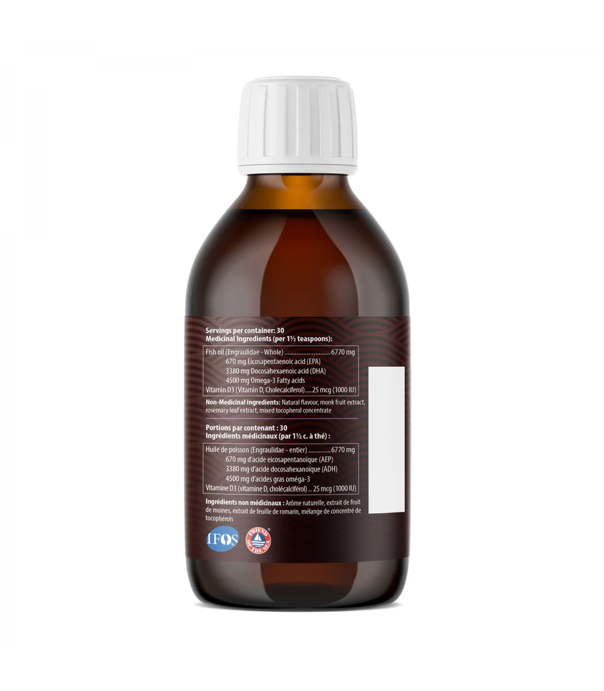 AquaOmega 1:5 High DHA Lemon 225 ml | Safest & Easiest Shopping Vitamins Online | VITASHOP