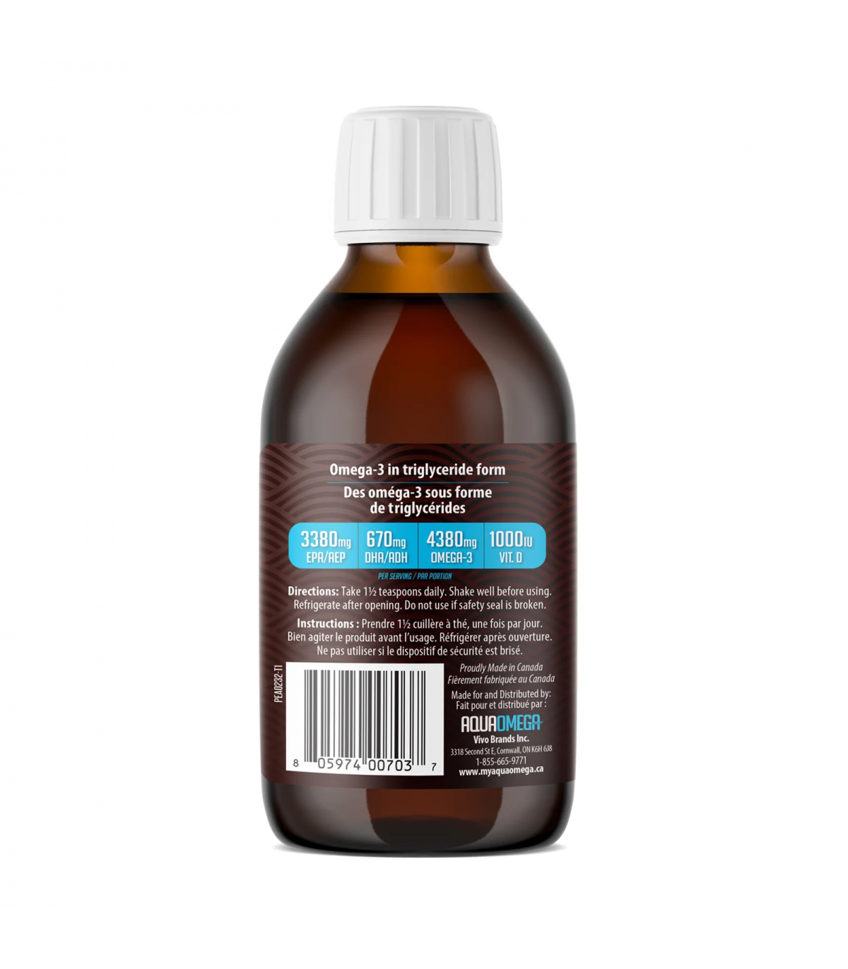 AQUAOMEGA AquaOmega High EPA Orange 450 ml | Unbeatable Prices, Daily Deals | VITASHOP