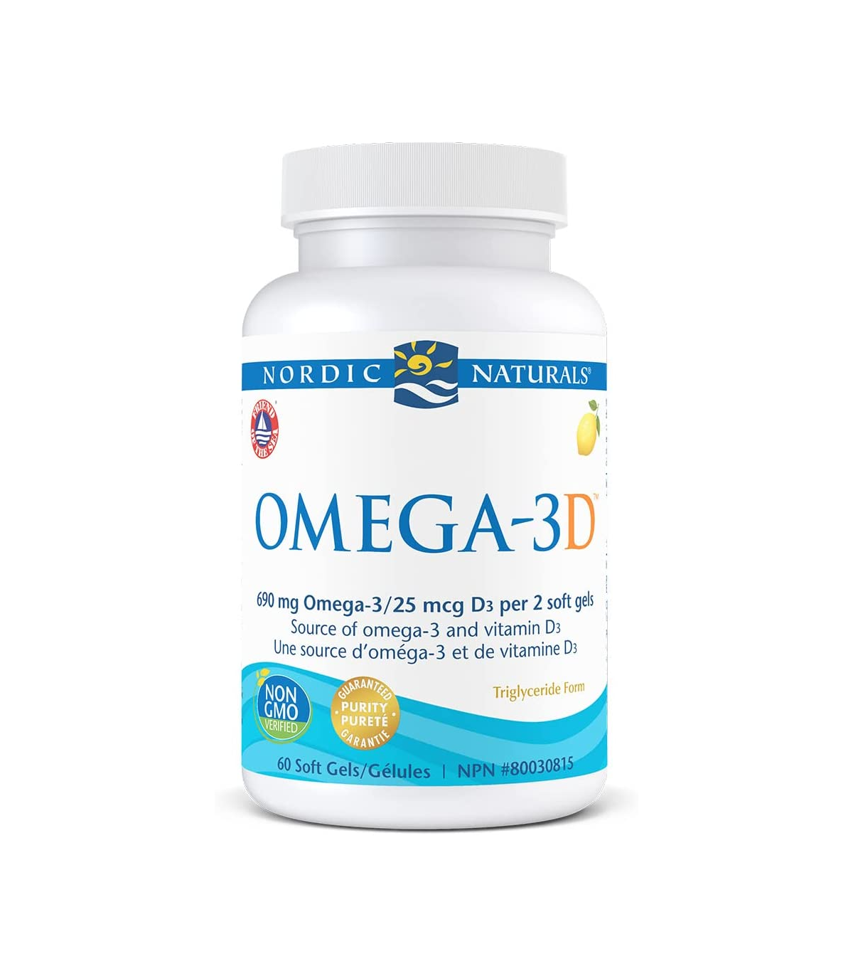 Nordic Naturals 노르딕 내추럴스 Omega 3D, 레몬 60 소프트젤 | 매일 업데이트되는 특가 상품 | VITASHOP
